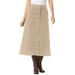 Plus Size Women's Corduroy skirt by Woman Within in New Khaki (Size 34 W)