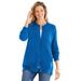 Plus Size Women's Perfect Long-Sleeve Cardigan by Woman Within in Bright Cobalt (Size 3X) Sweater