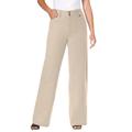 Plus Size Women's Perfect Cotton Wide-Leg Jean by Woman Within in Natural Khaki (Size 22 T)