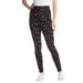 Plus Size Women's Stretch Cotton Printed Legging by Woman Within in Black Pretty Bouquet (Size L)