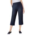 Plus Size Women's Capri Fineline Jean by Woman Within in Indigo Sanded (Size 44 WP)