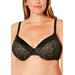 Plus Size Women's Comfort Devotion Extra Coverage T-Shirt Bra 09404 by Maidenform in Black Beige (Size 40 D)