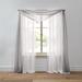 Wide Width BH Studio Sheer Voile Scarf Valance by BH Studio in Silver (Size 40" W 144"L) Window Curtain