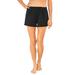 Plus Size Women's Wide-Band Swim Short by Swim 365 in Black (Size 34) Swimsuit Bottoms