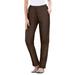 Plus Size Women's Straight Leg Fineline Jean by Woman Within in Chocolate (Size 18 WP)