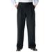 Men's Big & Tall Wrinkle-Free Double-Pleat Pant with Side-Elastic Waist by KingSize in Black (Size 40 40)