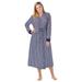 Plus Size Women's Marled Long Duster Robe by Dreams & Co. in Evening Blue Marled (Size 14/16)