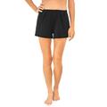 Plus Size Women's Wide-Band Swim Short by Swim 365 in Black (Size 24) Swimsuit Bottoms