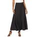 Plus Size Women's Ultrasmooth® Fabric Maxi Skirt by Roaman's in Black (Size 34/36) Stretch Jersey Long Length