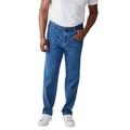 Men's Big & Tall Liberty Blues™ Relaxed-Fit Stretch 5-Pocket Jeans by Liberty Blues in Stonewash (Size 62 38)