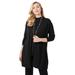 Plus Size Women's Fine Gauge Cardigan Topper by Jessica London in Black (Size 12) Sweater