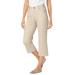 Plus Size Women's Capri Stretch Jean by Woman Within in Natural Khaki (Size 38 WP)