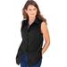 Plus Size Women's Sleeveless Kate Big Shirt by Roaman's in Black (Size 40 W) Button Down Shirt Blouse