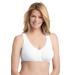 Plus Size Women's Glamorise® Front-Close Lace Back Bra by Glamorise in White (Size 38 G/H)