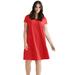 Plus Size Women's A-Line Tee Dress by ellos in Chili Red (Size 26/28)