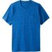 Men's Big & Tall Shrink-Less™ Lightweight Longer-Length V-neck T-shirt by KingSize in Royal Blue Heather (Size 6XL)