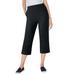 Plus Size Women's Capri Fineline Jean by Woman Within in Black (Size 28 W)