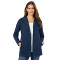 Plus Size Women's Knit Blazer by Woman Within in Navy (Size 38/40)