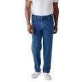 Men's Big & Tall Liberty Blues™ Loose Fit 5-Pocket Stretch Jeans by Liberty Blues in Stonewash (Size 48 40)