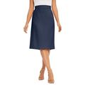 Plus Size Women's Tummy Control Bi-Stretch Pencil Skirt by Jessica London in Navy (Size 24 W)