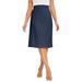 Plus Size Women's Tummy Control Bi-Stretch Pencil Skirt by Jessica London in Navy (Size 24 W)