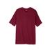 Men's Big & Tall Shrink-Less™ Lightweight Longer-Length V-neck T-shirt by KingSize in Rich Burgundy (Size 9XL)