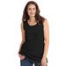 Plus Size Women's Perfect Scoopneck Tank by Woman Within in Black (Size 6X) Top