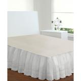 Fresh Ideas Ruffled Eyelet 18" Bed Skirt, Twin by Levinsohn Textiles in White (Size KING)