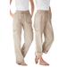 Plus Size Women's Convertible Length Cargo Pant by Woman Within in Natural Khaki (Size 42 W)