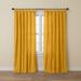 Wide Width Poly Cotton Canvas Tab-Top Panel by BrylaneHome in Ochre (Size 48" W 84" L) Window Curtain