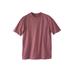 Men's Big & Tall Shrink-Less™ Lightweight Crewneck T-Shirt by KingSize in Ash Pink (Size L)