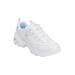 Wide Width Women's The D'Lites Life Saver Sneaker by Skechers in White Wide (Size 11 W)