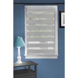 Wide Width Cordless Celestial Sheer Double Layered Shade by Achim Home Décor in Grey (Size 34" W 72" L)