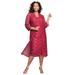 Plus Size Women's Lace & Sequin Jacket Dress Set by Roaman's in Classic Red (Size 30 W) Formal Evening