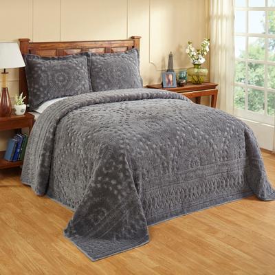 Rio Collection Chenille Bedspread by Better Trends in Gray (Size KING)