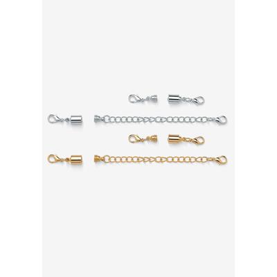Women's Silver Tone and Gold Tone Chain Extender Set by PalmBeach Jewelry in Gold