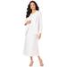 Plus Size Women's Pleated Jacket Dress by Roaman's in White (Size 32 W)