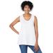 Plus Size Women's High-Low Tank by Woman Within in White (Size M) Top