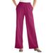 Plus Size Women's 7-Day Knit Wide-Leg Pant by Woman Within in Raspberry (Size 5X)