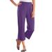 Plus Size Women's 7-Day Knit Capri by Woman Within in Radiant Purple (Size 2X) Pants