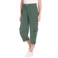 Plus Size Women's Pull-On Knit Cargo Capri by Woman Within in Pine (Size 22/24) Pants