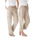 Plus Size Women's Convertible Length Cargo Pant by Woman Within in Natural Khaki (Size 40 WP)