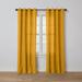 Wide Width Poly Cotton Canvas Grommet Panel by BrylaneHome in Ochre (Size 48" W 45" L) Window Curtain Drape