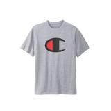 Men's Big & Tall Large Logo Tee by Champion® in Heather Grey (Size XLT)