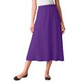 Plus Size Women's 7-Day Knit A-Line Skirt by Woman Within in Radiant Purple (Size 6X)