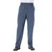 Men's Big & Tall Fleece Open-Bottom Sweatpants by KingSize in Heather Slate Blue (Size 6XL)