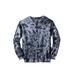 Men's Big & Tall Fleece Crewneck Sweatshirt by KingSize in Steel Marble (Size XL)