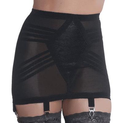 Plus Size Women's Firm Shaping Open Bottom Girdle with Side Zipper by Rago in Black (Size XL)