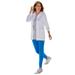 Plus Size Women's Zip Front Tunic Hoodie Jacket by Woman Within in White (Size 5X)