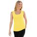 Plus Size Women's Rib Knit Tank by Woman Within in Primrose Yellow (Size 3X) Top